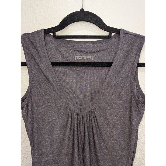 Athleta Womens Ruched V Neck Performance Tank Top Size Small Yoga Pilates - Picture 4 of 7